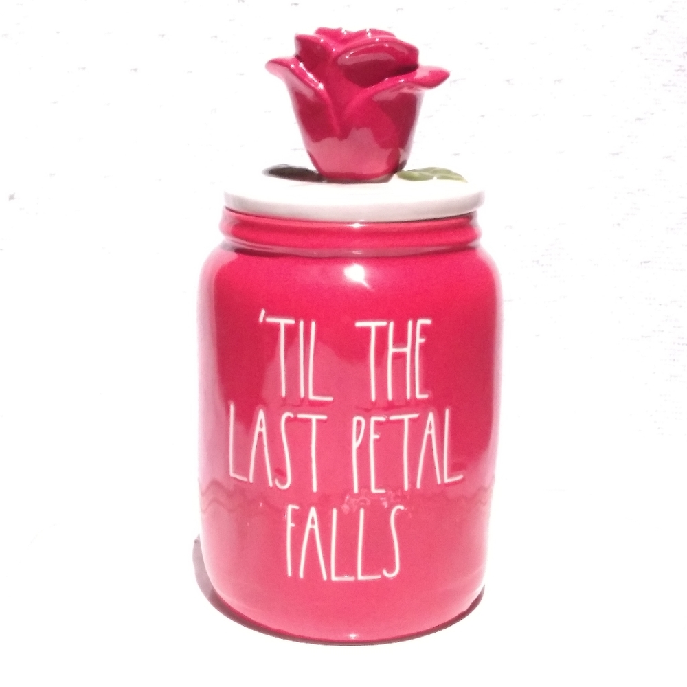 NWOT Rae Dunn Disney “Til The Last Petal Falls” Canister Beauty And The Beast - Picture 1 of 8